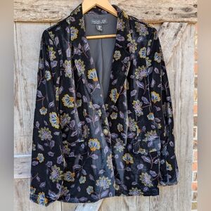 Rachel Zoe Black Floral Blazer
